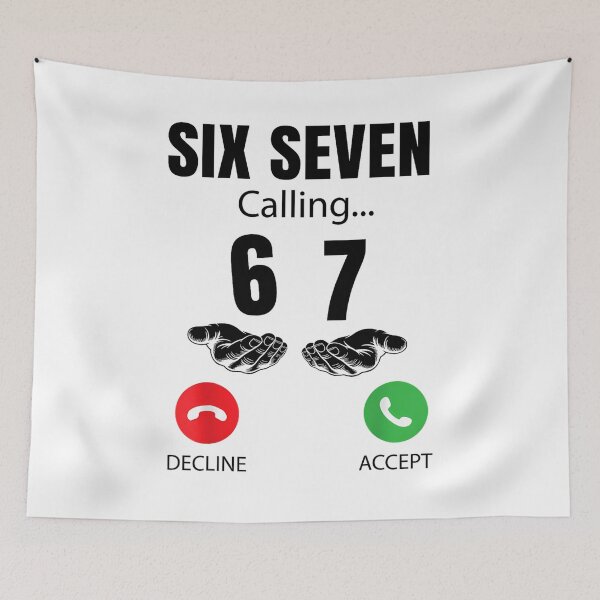 Item preview, Six Seven Calling – 67 Incoming Call Meme Design designed and sold by Alluka Brand.
