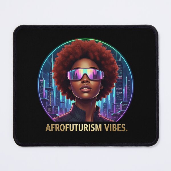 Item preview, Afrofuturism Vibes Red Afro Future Queen designed and sold by QuipQuips.