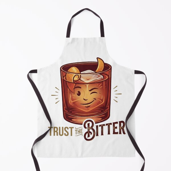 Item preview, Trust The Bitter Cute Negroni Cocktail Cartoon designed and sold by OneLineBar.