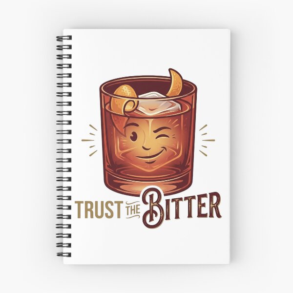 Item preview, Trust The Bitter Cute Negroni Cocktail Cartoon designed and sold by OneLineBar.