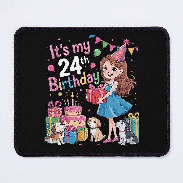 Item preview, Cute Girl With Dogs It’s My 24th Birthday Mommy 24 Years Old designed and sold by RsFilsingerArt.