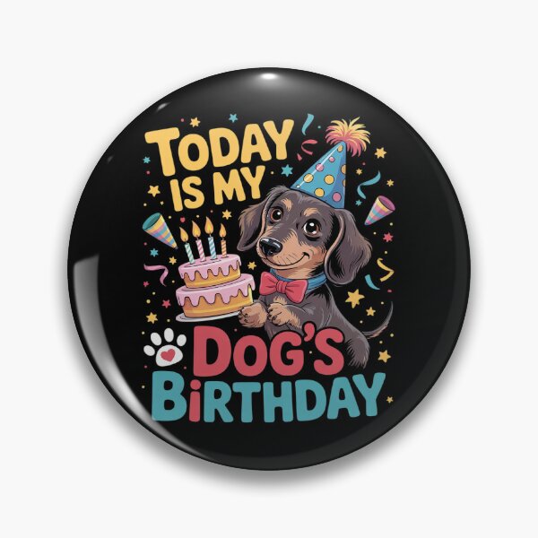 Item preview, Dachshund Candles Cake Mom Daddy Today Is My Dog's Birthday  designed and sold by RsFilsingerArt.