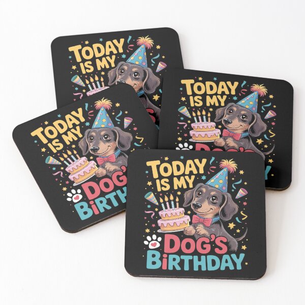 Item preview, Dachshund Candles Cake Mom Daddy Today Is My Dog's Birthday  designed and sold by RsFilsingerArt.