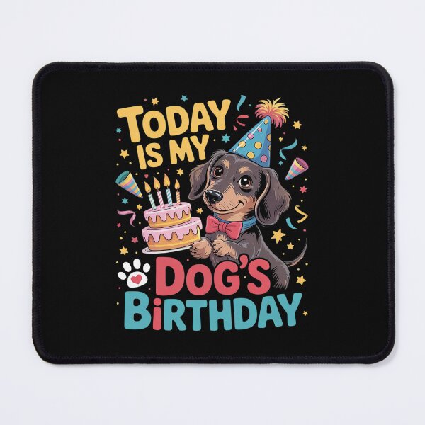 Item preview, Dachshund Candles Cake Mom Daddy Today Is My Dog's Birthday  designed and sold by RsFilsingerArt.