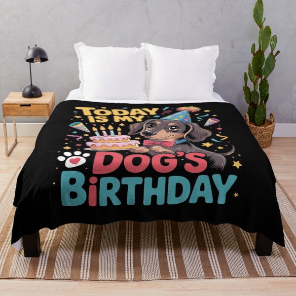 Item preview, Dachshund Candles Cake Mom Daddy Today Is My Dog's Birthday  designed and sold by RsFilsingerArt.