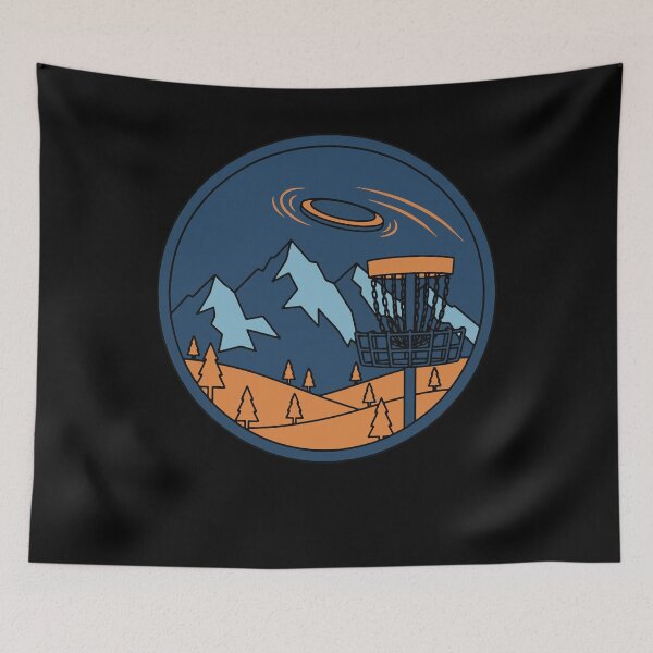 Item preview, Mountain Disc Golf Basket Flying Disc Scene designed and sold by LuminOrb.