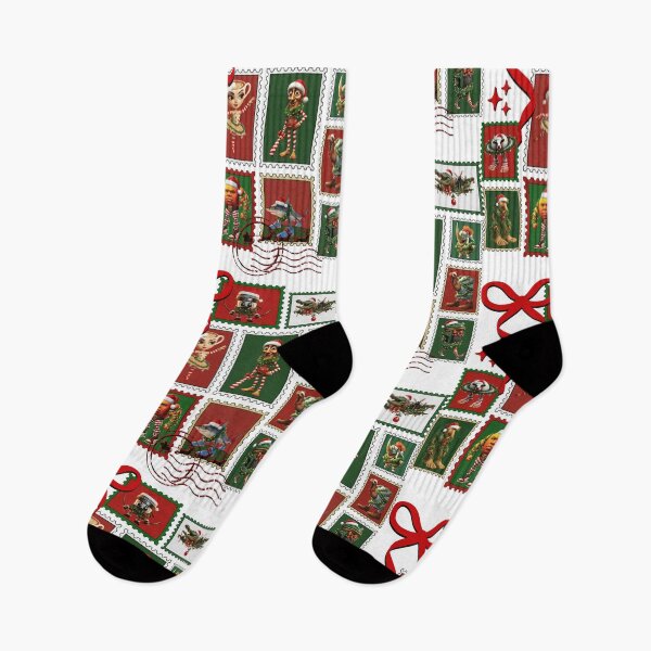 Item preview, Surreal Christmas Stamps: Cursed Holiday Mashup Edition designed and sold by Krasnovaovaova.