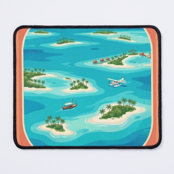 Item preview, 1,000 ISLANDS, ONE OCEAN Maldives badge design - a beautiful yet thought-provoking design that celebrates the Maldives while raising environmental awareness! designed and sold by buycostarica.