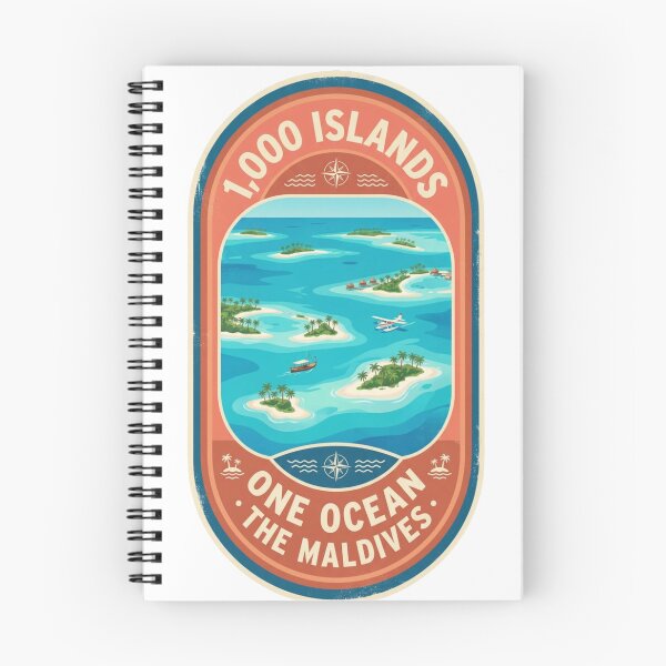 Item preview, 1,000 ISLANDS, ONE OCEAN Maldives badge design - a beautiful yet thought-provoking design that celebrates the Maldives while raising environmental awareness! designed and sold by buycostarica.