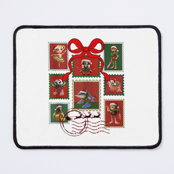 Item preview, Surreal Christmas Stamps: Cursed Holiday Mashup Edition designed and sold by Krasnovaovaova.