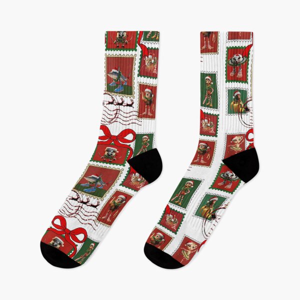 Item preview, Surreal Christmas Stamps: Cursed Holiday Mashup Edition designed and sold by Krasnovaovaova.