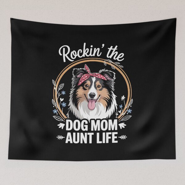 Item preview, Shetland Sheepdog Dog Rocking The Dog Mom and Aunt Life  designed and sold by VerseFarm.