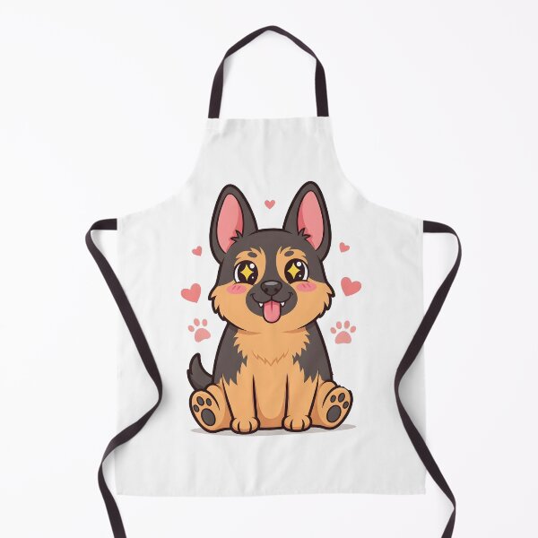 Item preview, Funny Kawaii German Shepherd Cartoon Dog Illustration designed and sold by Uglyandcute.