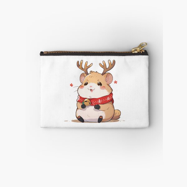Item preview, Cute hamster with reindeer antlers designed and sold by CircleTriangle.
