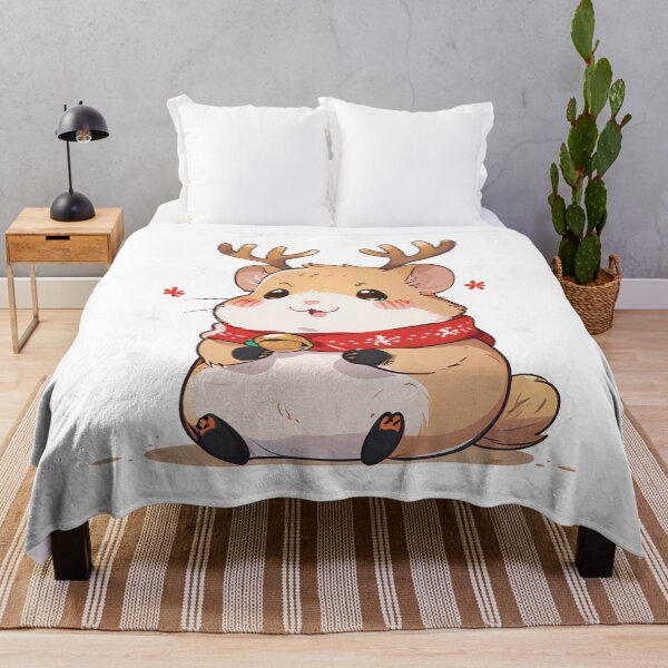 Item preview, Cute hamster with reindeer antlers designed and sold by CircleTriangle.