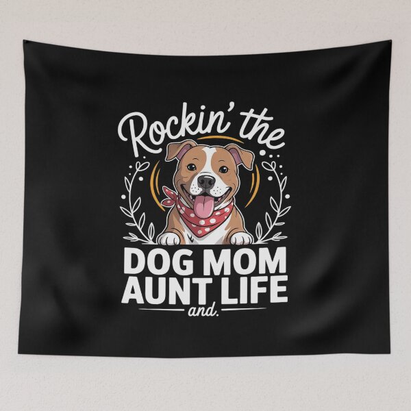 Item preview, Staffordshire Bull Terrier Rocking The Dog Mom and Aunt Life  designed and sold by VerseFarm.