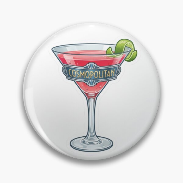 Item preview, Cosmopolitan Cocktail Vintage Art Deco Bar Decor designed and sold by OneLineBar.