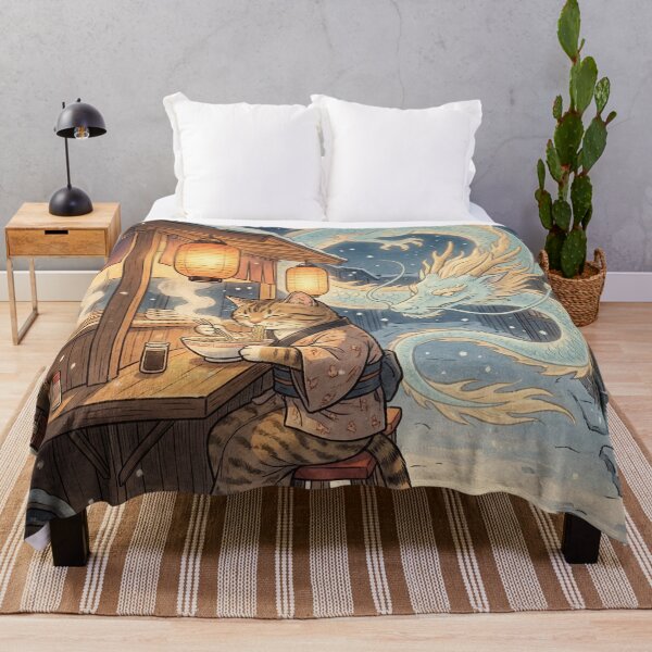 Item preview, Comfort Food Cozy Night Ramen Cat – Lantern Stall Dragon Spirit designed and sold by KaryaVisionSTR.