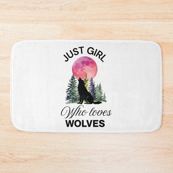 Item preview, Just girl who loves wolves  designed and sold by Fateh-Kro ⭐⭐⭐⭐⭐.