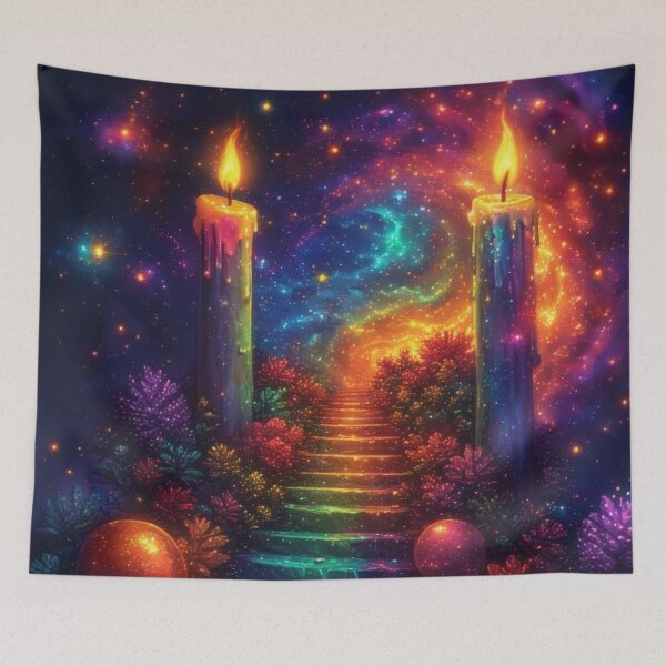 Item preview, Stairway to cosmic enlightenment with candles designed and sold by Mianku | Für das Leben.
