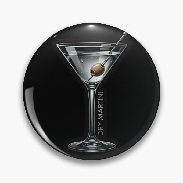 Item preview, Elegant Dry Martini Cocktail Noir Bar Art designed and sold by OneLineBar.