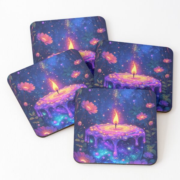 Item preview, A glowing candle in an enchanted flower garden designed and sold by Mianku | Für das Leben.