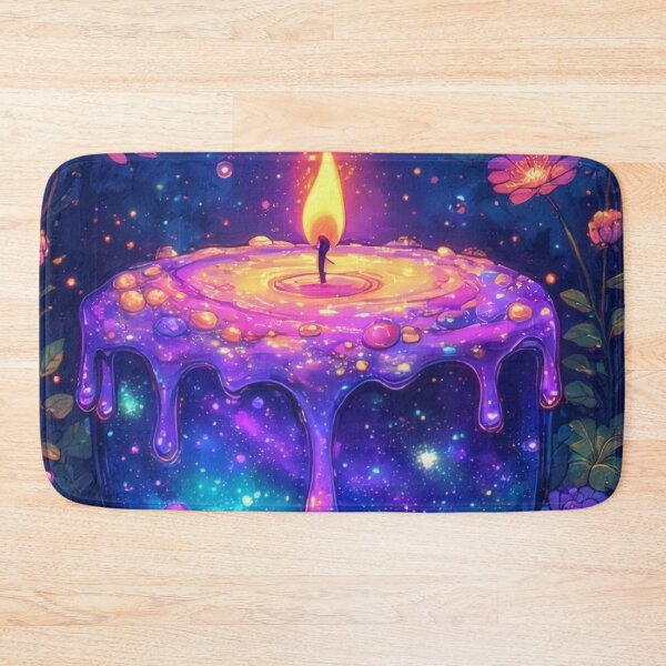 Item preview, A glowing candle in an enchanted flower garden designed and sold by Mianku | Für das Leben.