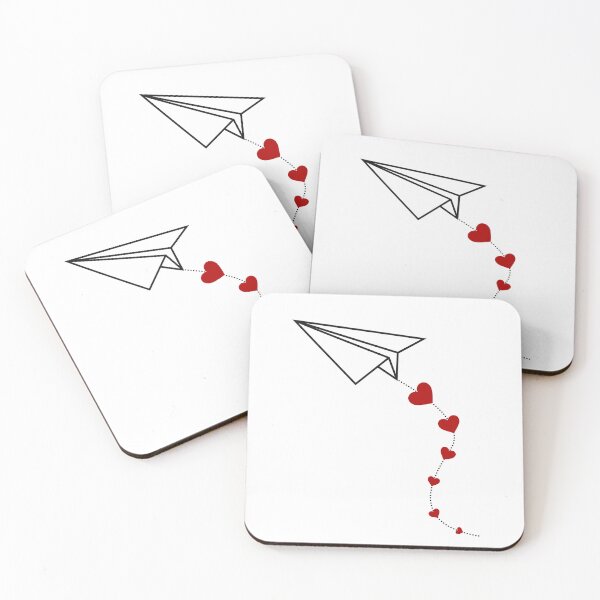 Artikelvorschau, paper plane with trailing hearts entworfen und verkauft von lsartandcode.