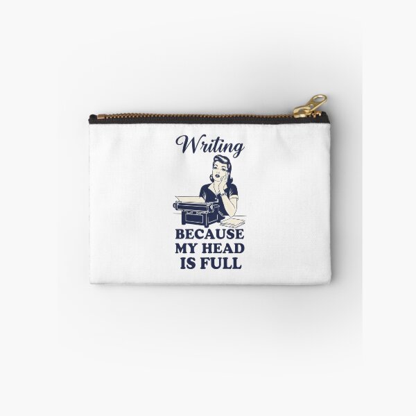 Item preview, "Writing Because My Head Is Full" Vintage Retro Typography Art – Writer Author Design designed and sold by Luminari Creations.