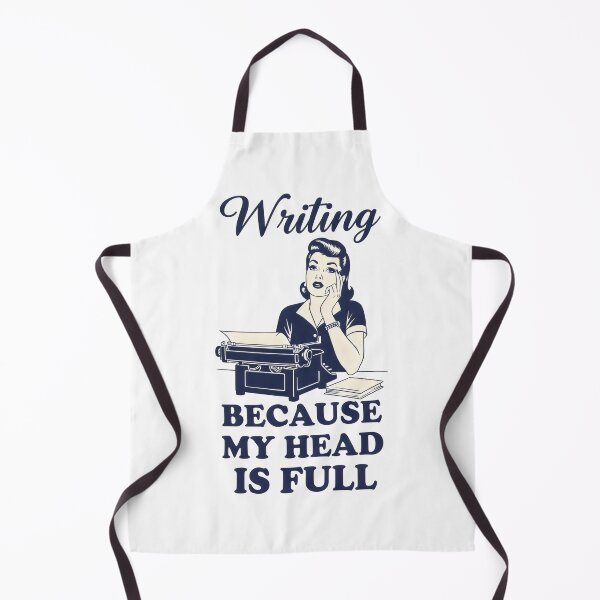 Item preview, "Writing Because My Head Is Full" Vintage Retro Typography Art – Writer Author Design designed and sold by Luminari Creations.