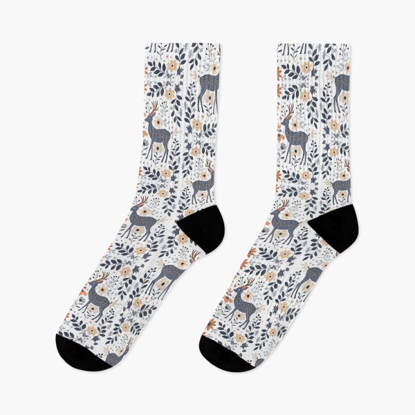 Item preview, Scandinavian Folk Art, Floral Deers designed and sold by xiao xuans.