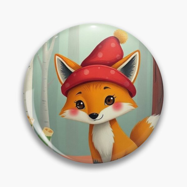 Item preview, A cute fox with a red hat. designed and sold by FashionDollQtr.