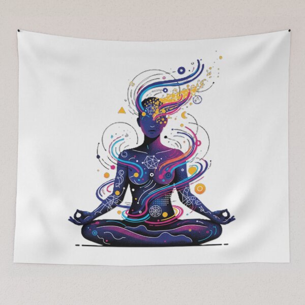 Item preview, Cosmic Mindfulness: Vibrant Zen Meditation Spiritual Art designed and sold by MartinxMarie.