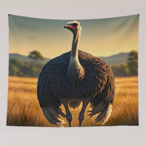 Item preview, Strut Your Stuff – Funky Ostrich Illustration designed and sold by PawPrintedArt.