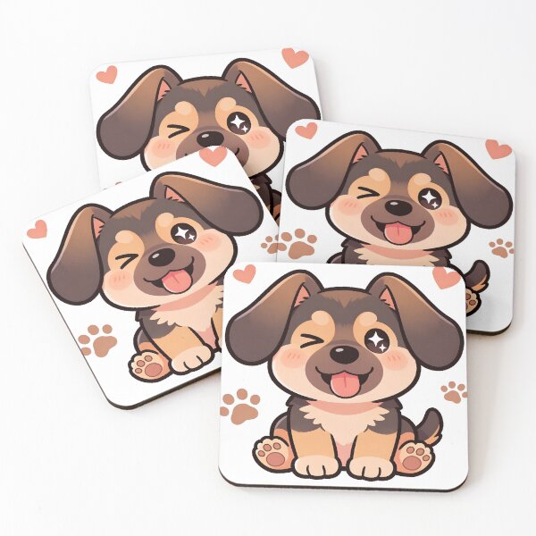 Item preview, Funny Kawaii German Shepherd Cartoon Dog Illustration designed and sold by Uglyandcute.
