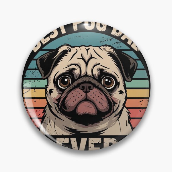 Item preview, Funny Best Pug Dad Ever Art For Pug Dog Pet Lover Men Daddy  designed and sold by NailMolisa.