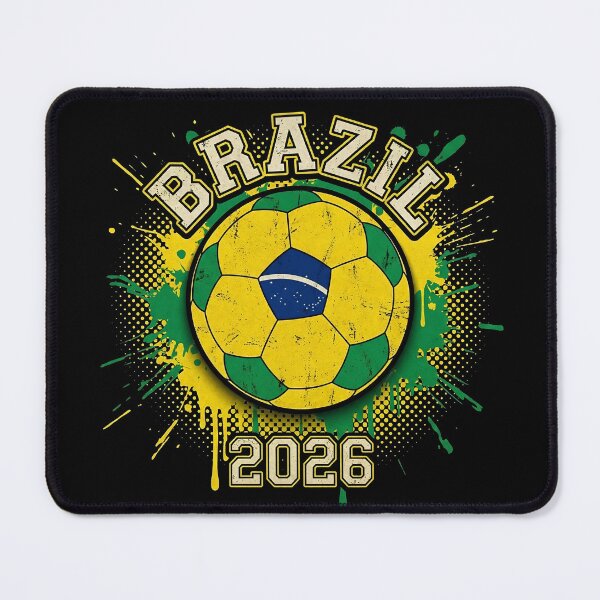 Item preview, Brazil 2026 Soccer - Paint Splash Flag Ball designed and sold by Imaginationbeyond.