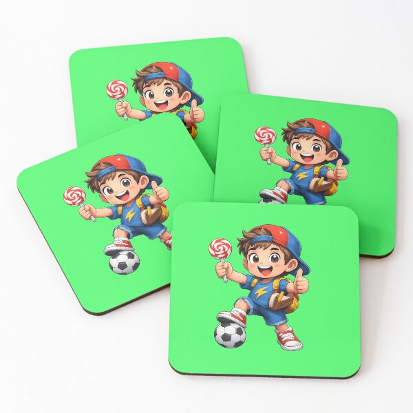 Item preview, Excited boy with soccer and lollipop designed and sold by JOSHUAWAYLAND.