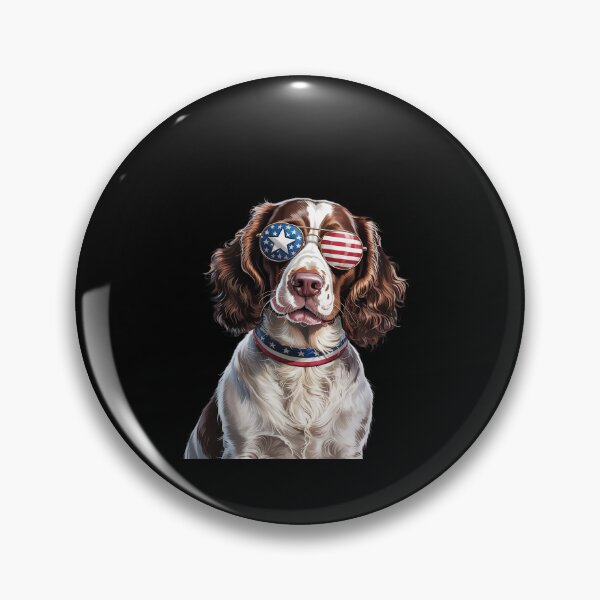 Item preview, USA America Flag Brittany Spaniel Dog 4th of July Patriotic  designed and sold by MythWoot.