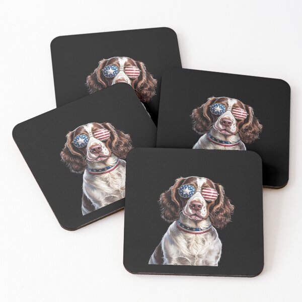 Item preview, USA America Flag Brittany Spaniel Dog 4th of July Patriotic  designed and sold by MythWoot.