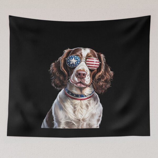 Item preview, USA America Flag Brittany Spaniel Dog 4th of July Patriotic  designed and sold by MythWoot.