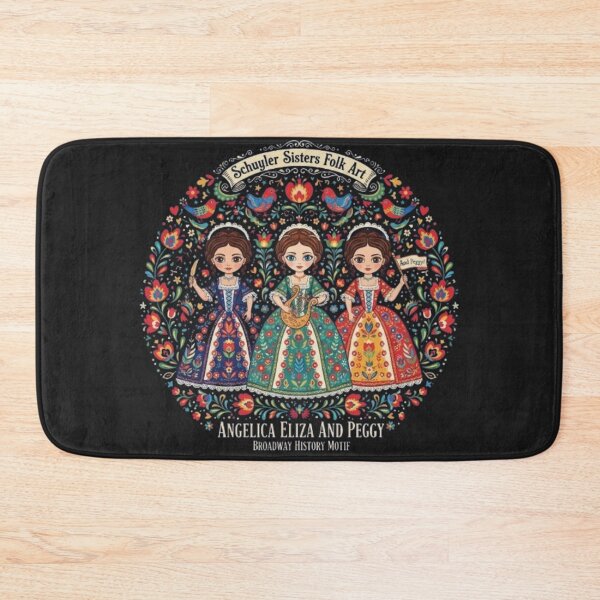 Item preview, Schuyler Sisters Folk Art  Angelica, Eliza & Peggy  Broadway History Motif designed and sold by Ditstyle.