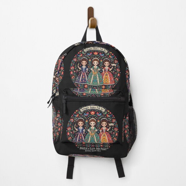 Item preview, Schuyler Sisters Folk Art  Angelica, Eliza & Peggy  Broadway History Motif designed and sold by Ditstyle.