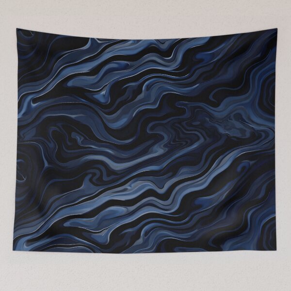 Item preview, Midnight Sapphire Flow Pattern designed and sold by LuxeFusionArt.
