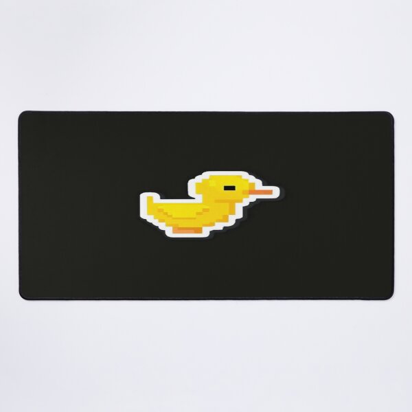 Item preview, Retro Pixel Duck Art – Cute Yellow Duck with White Outline on Black Background, Gamer & 8-Bit Style designed and sold by Bright Nest Studio.