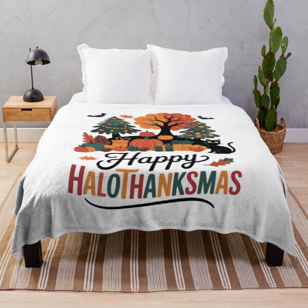 Item preview, Funny Halloween Thanksgiving Christmas Happy Hallothanksmas designed and sold by NailMolisa.