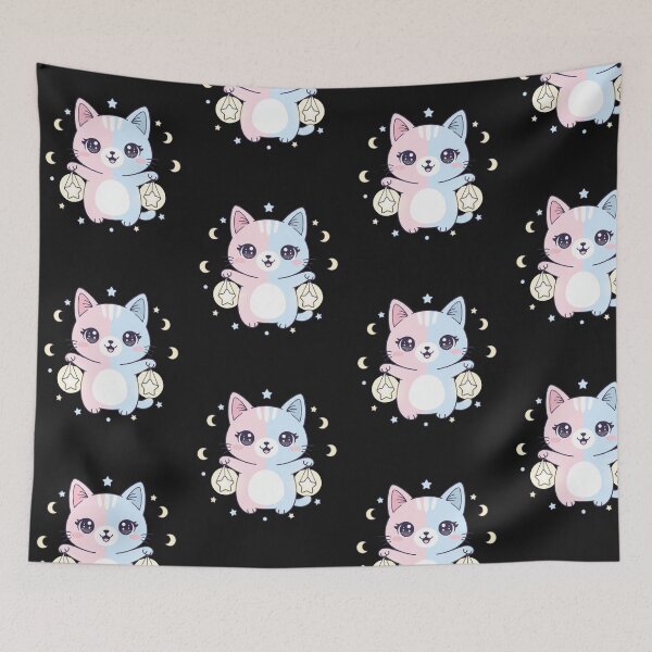 Item preview, Kawaii Cosmic Zodiac LIBRA: The Balanced Sky Cat designed and sold by SebastianSpace.