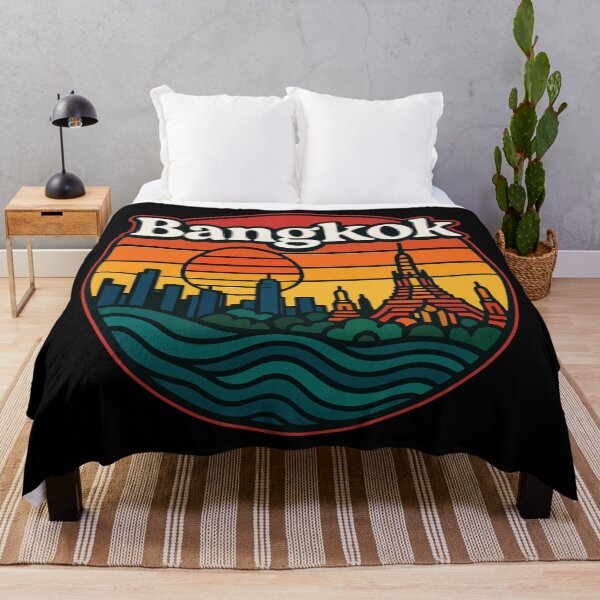 Item preview, Bangkok Thailand Retro Travel designed and sold by TomFrontierArt.