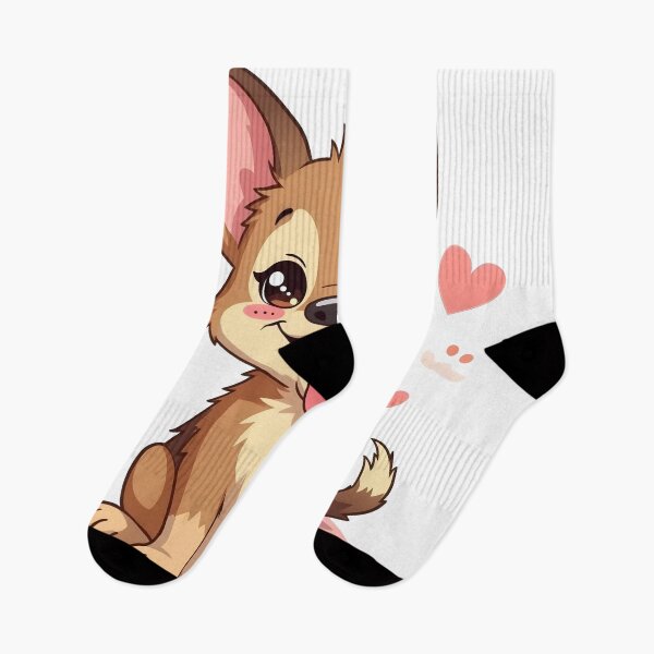 Item preview, Funny Kawaii German Shepherd Cartoon Dog Illustration designed and sold by Uglyandcute.