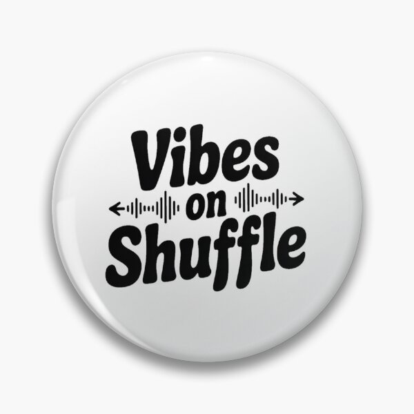 Item preview, Vibes On Shuffle Music Inspired Typography Design designed and sold by stickercuffs.